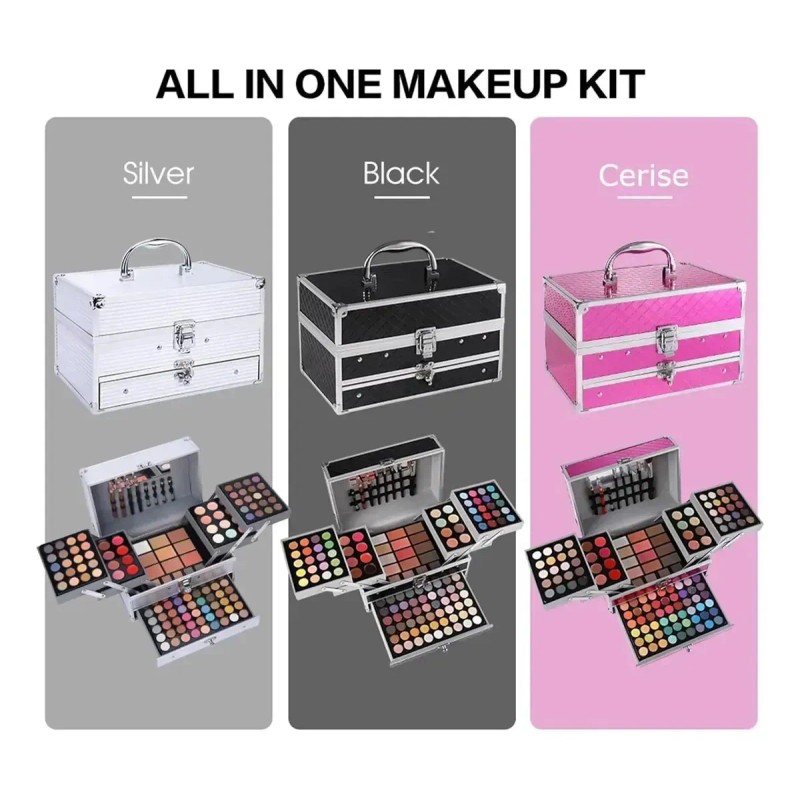Set de Maquillaje Charmcode de 144 Piezas con Estuche Negro