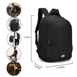 OSOCE Laptop Backpack Travel 15.6 inch Business Computer Rucksack Work Anti Theft Lightweight Water Resistant Bag TSA Approved for Women Men College School,Hiking Casual Daypack Black