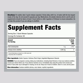 Piping Rock Chitosan Supplement 1200 mg | 180 Capsules | Ultra Lipo Chitosan | Absorbing Action | Non-GMO, Gluten Free