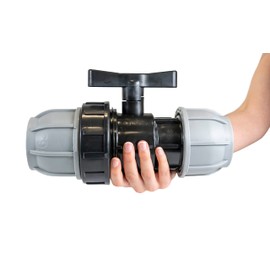 MDPE Water Supply Pipe connectors Flow Valve to Adjust The Water Flow or Turn on/Off,10 bar Pressure Rating,Removable Safety Handle (50mm)