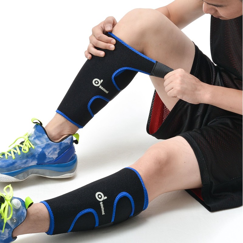 Odoland Calf Support Muscle Fibre Tear, Adjustable Calf Support Sports