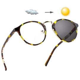 LifeArt Bifocal Reading Glasses, Transition Photochromic Dark Grey Sunglasses, Oval Frame, Computer Reading Glasses, Reduce Glare (Grey, +0.00/+2.75 Magnification)