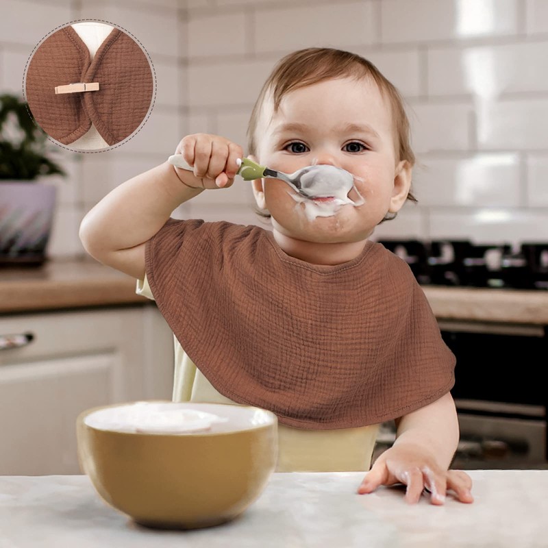 lulumoon Muslin Burp Cloths for Babies: 100% Soft Cotton Large