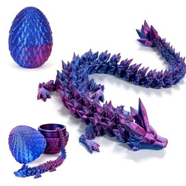 2 Pcs 3D Dragon, Dragon, 3D Printed Dragon Set Toy Gemstone Dragon Decoration Handwork Colorful Decorative Creative Decoration for Home Office Desk Toys