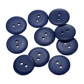sourcing map 10pcs Resin Sewing Button, 20mm (3/4-inch) 2 Holes Round Craft Decorative Buttons for Coat, Clothes Holiday Decoration, Midnight Blue