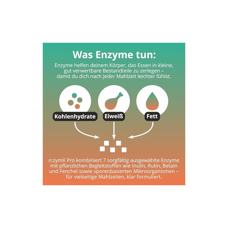 n:zymX Pro - Enzyme Complex with Inulin, Rutin & Fennel