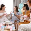 Whaline 50Pcs Gender Reveal Party Paper Cups Pink Blue Team