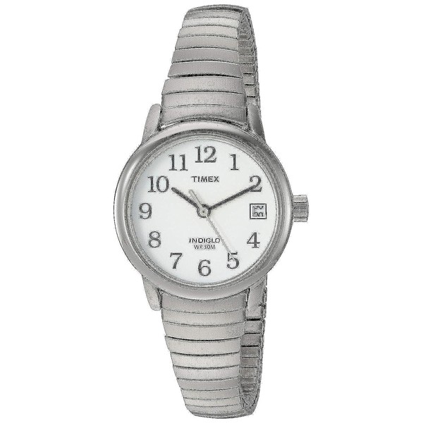 Timex Women's T2H371 Easy Reader 25mm Silver-Tone Stainless Steel Expansion Band Watch