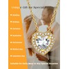 Bestyle 18K Gold Plated Heart Cut Birthstone Necklaces for Women,