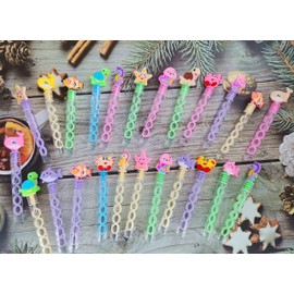 24 Packs Bulk Mini Ocean Animal Bubble Wands,School Student Summer Holiday Party Supply,Birthday Party Favors