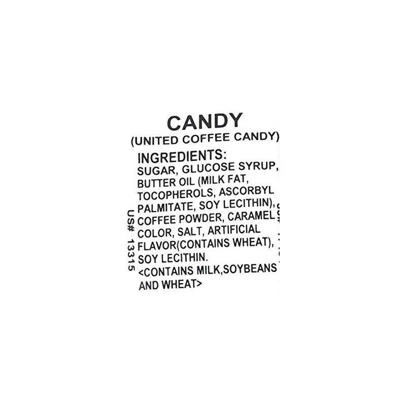 United Coffee Candy 4.94oz - 6 Bags of 4.94oz ea