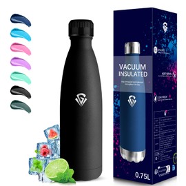 Grsta Thermos Flask, 750 ml, Stainless Steel Water Bottle, Leak-Proof, 24 Hours Cold & 12 Hours Warm, Thermos Flask BPA-Free, Double-Walled Vacuum Insulated, for Camping, Gym, Hiking, Office