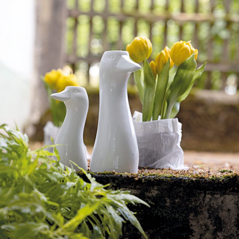Hutschenreuther White Goose Vase 20 cm