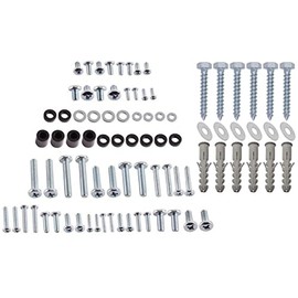 Auline Universal TV Wall Mount Hardware Kit M4 M5 M6 M8 VESA Screws TV Bracket Bolts Washer Spacer for TV Bracket Wall Mounts Including Masonry Wall Fixing Bolts Plugs M8x60mm