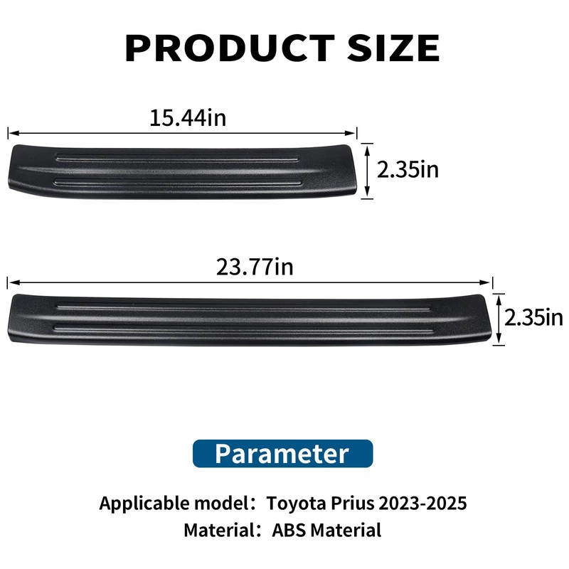 BIBLOZ ABS Material Door Sill Protector Compatible with Toyota Prius