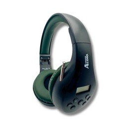 FM Radio Headphones Adjustable with Pull-Out Antenna - Portable Personal Radio for Walking Jogging Relaxing | Battery Powered | 2 AA Batteries Not Included (Black & Army Green)