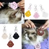 6 Piece Pet Memory Set, Cat Paw Keyring with Tweezers,