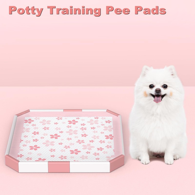 MIZOK Puppy Pads 22"x 22" with Leak-Proof Quick-Dry Design Pee