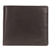 CINQUE Men's Black Plain Polyester Minimalist Slim Wallet with Key