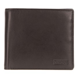 CINQUE Men's Black Plain Polyester Minimalist Slim Wallet with Key Chain Lightweight Wallet for Men, black, Modern
