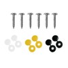 BEK-FIX® Number Plate Screws and Caps Set Car Number Plate