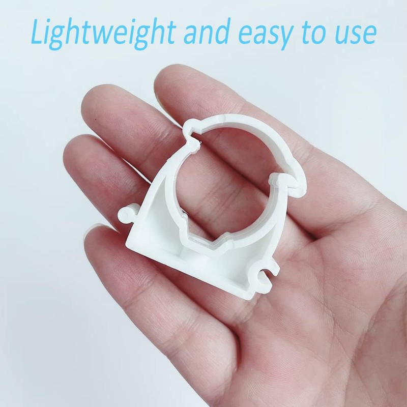 RHQFDM 40 Pieces PPR Pipe Clamps 16mm Tubing Clips White