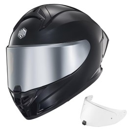 ILM Motorcycle Helmets Full Face for Men Women with Pinlock Powersports Street Racing Cascos para Motos DOT Model MF510(Gloss Black S, Large)