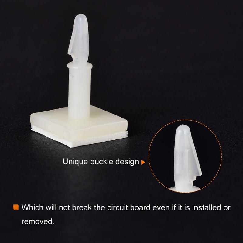 MECCANIXITY Sticky PCB Spacer Adhesive Standoffs Plastic Column 12.6mm Support