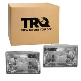 TRQ 2 Piece Headlight Assembly Set Driver & Passenger Side Compatible with Jeep Grand Cherokee 1993-1998 CH2502104 CH2503104 55055118AB 55055119AB 55155126 55155127