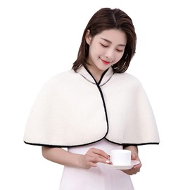 [LYING] 肩当て 肩ウォーマー レディース メンズ あったか 肩用サポーター 肩あて 防寒 保温 肩掛けショール 冬用 裏ボア 厚手 ふわふわ 肩温めグッズ 肩冷え防止 冷房対策 ケープ型 ポンチョ 暖かい 男性 女性 部屋着 就寝用 敬老の日 プレゼント