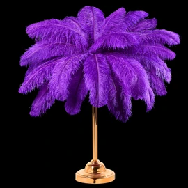 30 Pcs Large Natural Ostrich Feathers Bulk 16-18 Inch for Centerpieces for Wedding Party Centerpieces Home Decoration Flower Arrangement (Purple)