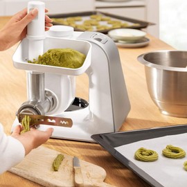 Vacatga Cookie Maker Attachment Pastry Attachment Meat Grinder Attachment Stainless Steel Biscuit Mold Dough Cutters for Cookie White Stainless Steel White Stainless Steel