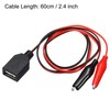 MECCANIXITY Crocodile Clamps Test Wire, USB Female to Alligator Clips