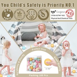 GOGOSO Ball Pit Balls Shapes Stars for Toddlers Ball Pit Play Tent, Baby Pool Water Toys, Kiddie Pool, Party Decoration, Photo Props, Cream Mix 7 Colors