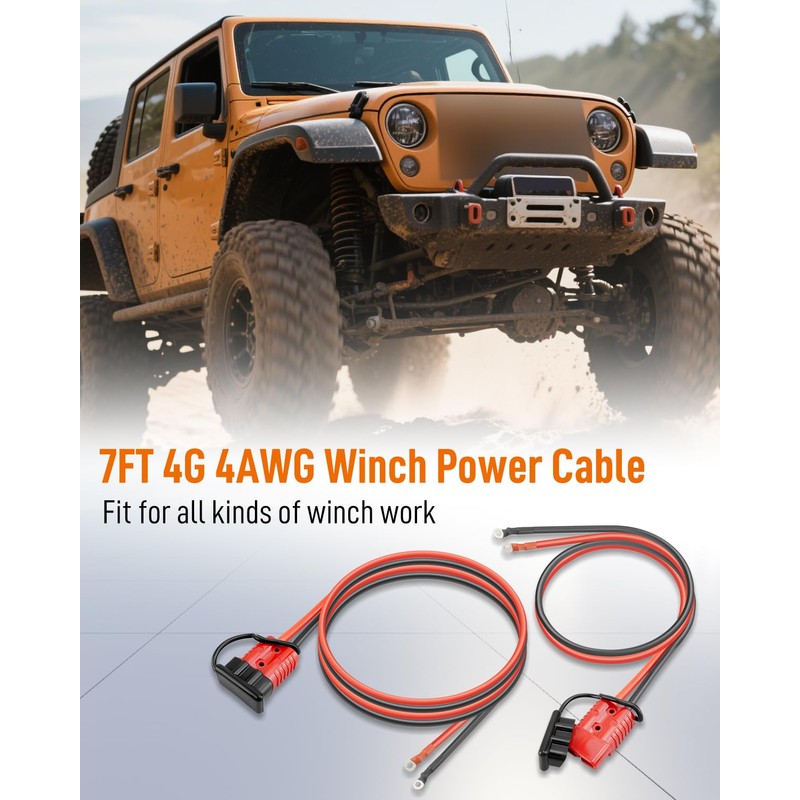Quaneguzy Quick Disconnect Winch Power Cable 4 Gauge 4 AWG