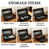 LOPYXBR Small Metal Tool Box 12 Inch Metal Box with