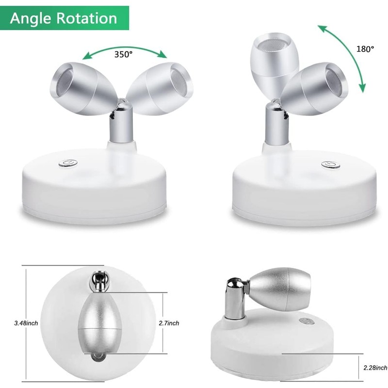 KINDEEP RGB Wireless LED Spotlight, Battery Operated Accent Lights, Indoor