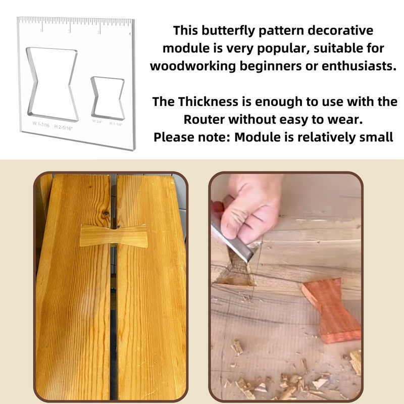 Router Template for Woodworking Butterfly Router Jig Template Inlay Template