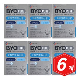 Biocore: Helps with intestinal health, skin immunity, lactic acid bacteria capsules, 30 capsules x 6, probiotics, bowel movements / 바이오코어 장건강 도움 피부면역 유산균 캡슐 30캡슐 x 6개 프로바이오틱스 배변활동
