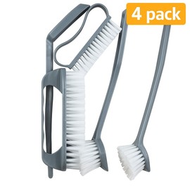 Dish Brush Kitchen Washing Up Scrubbing Scrub Brushes Sink Dishes Pots Pans Non Scratch Durable Bristles Dishwashing with Handle Countertops Cleaning Bathroom Household Scrubber Tools (Pack of 4)