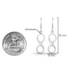 Endless Symbol Infinity Love .925 Sterling Silver Dangle Earrings