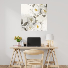 Fine Art Canvas Delicate II Canvas Wall Decor Artwork by Artist Emily Ford for Living Room, Bedroom, Bathroom, Kitchen, Office, Bar, Dining & Guest Room - Ready to Hang - 22 in x 22 in