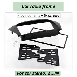 AERZETIX - C42700 - Frame/Front Plate/Adaptor 2-DIN for Car Radio - Compatible with Hyundai ix35 2010-2015