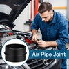 2 x 75 mm connector, round duct pipe, connecting piece