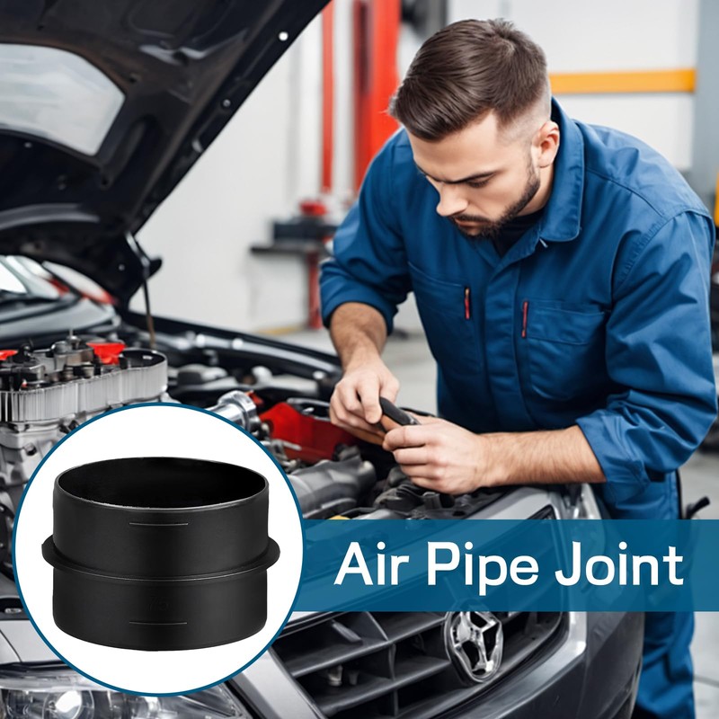 2 x 75 mm connector, round duct pipe, connecting piece