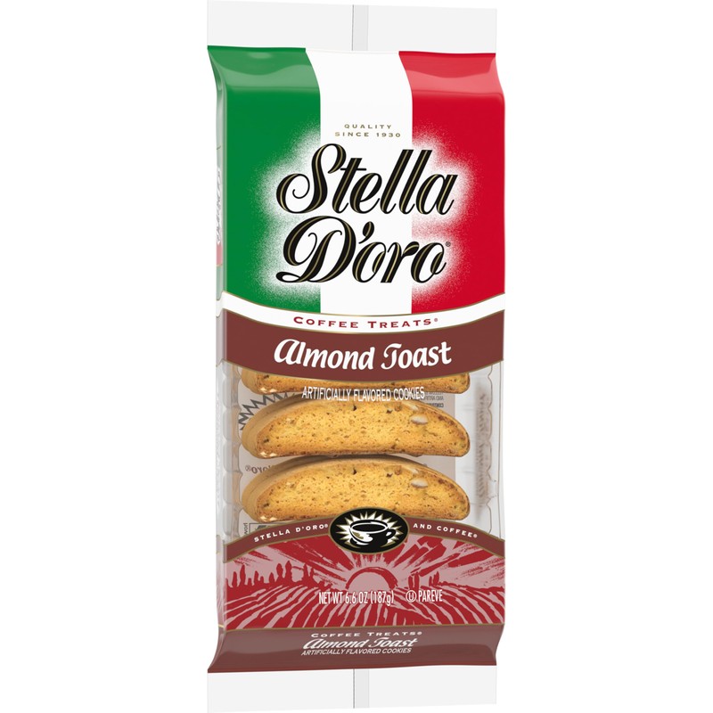 Stella D'oro Almond Toast Crunchy Coffee Treats Cookies, 6.6 Oz