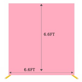 SINSSOWL 6.6 x 6.6 FT Square Backdrop Cover Pink Rectangle Arch Cover Fitted Wedding Spandex Arch Backdrop Cover for Baby Shower Bridal Shower Birthday Party Gender Reveal Backdrop Decoration