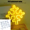 70in Neon Sign Romantic Christmas Snowflake Battery USB Powered LED