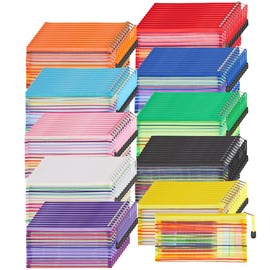 JARLINK 120 Pack Mesh Zipper Pouch, Zipper Pouch bulk in 10 Colors, Multipurpose Travel Bags for Organizing Makeup Essentials, Travel Accessories, Office, School and Teacher Supplies