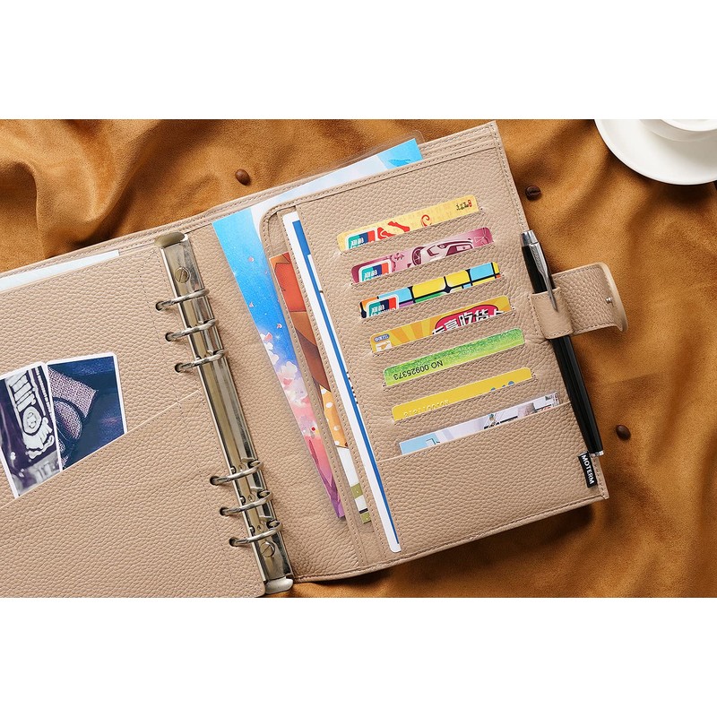 Moterm A5 Luxe Rings Planner - Genuine Leather Binder Organizer